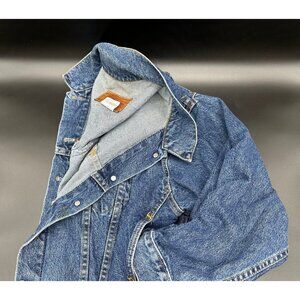 Vintage Levis Medium Jean Jacket Blue Denim Trucker Western Made In USA 1980s